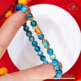  Vòng tay Apatite 6mm 2A Phối Charm Trụ 2 Màu 