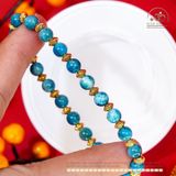  Vòng Tay Apatite 6mm 2A Phối Charm Lồng Đèn 