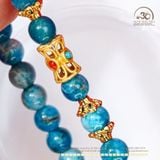  Vòng tay Apatite 6mm 2A Phối Charm Trụ 2 Màu 
