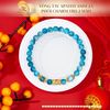 Vòng tay Apatite 6mm 2A Phối Charm Trụ 2 Màu