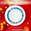 Vòng Tay Apatite 6mm 2A Phối Charm Đài Hoa Kim Loại Mạ Vàng