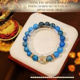  Vòng Tay Apatite 10mm 2A Phối Charm Sứ Thanh Hoa Đính Ngọc Trai 