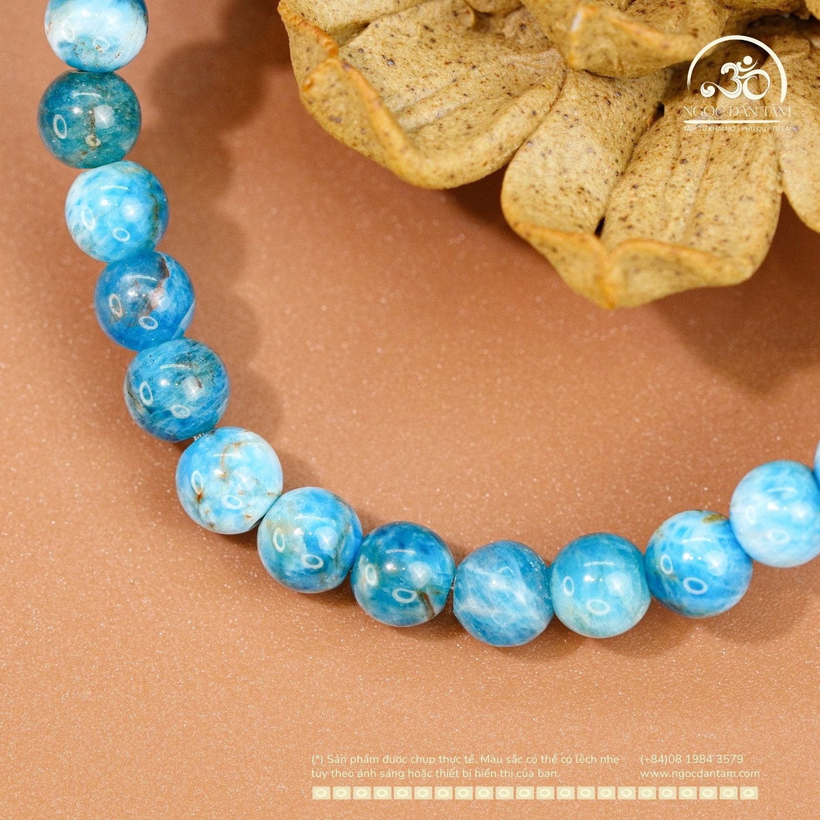  Vòng Tay Đá  Apatite 6mm 2A 