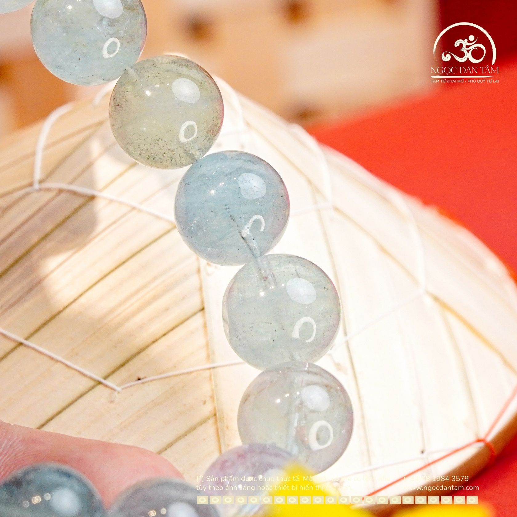  Vòng Tay Đá Aquamarine 12mm 3A 