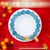 Vòng Tay Aquamarine 10mm 8A Phối Charm Bánh Xe Pháp Luân