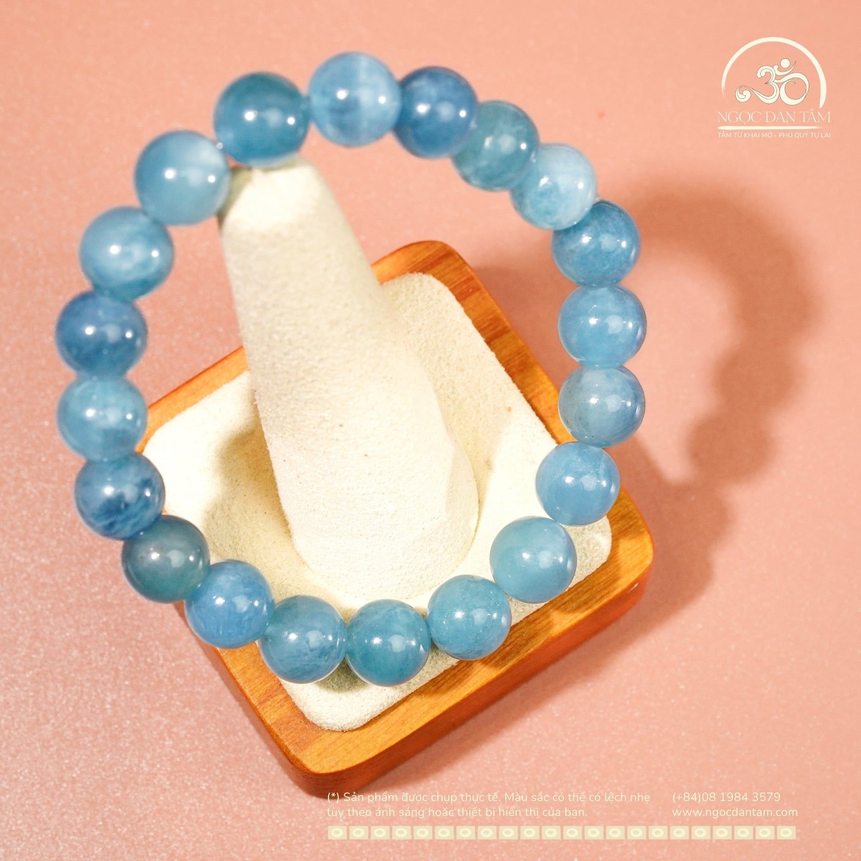  Vòng Tay Đá Aquamarine 10mm 4A 