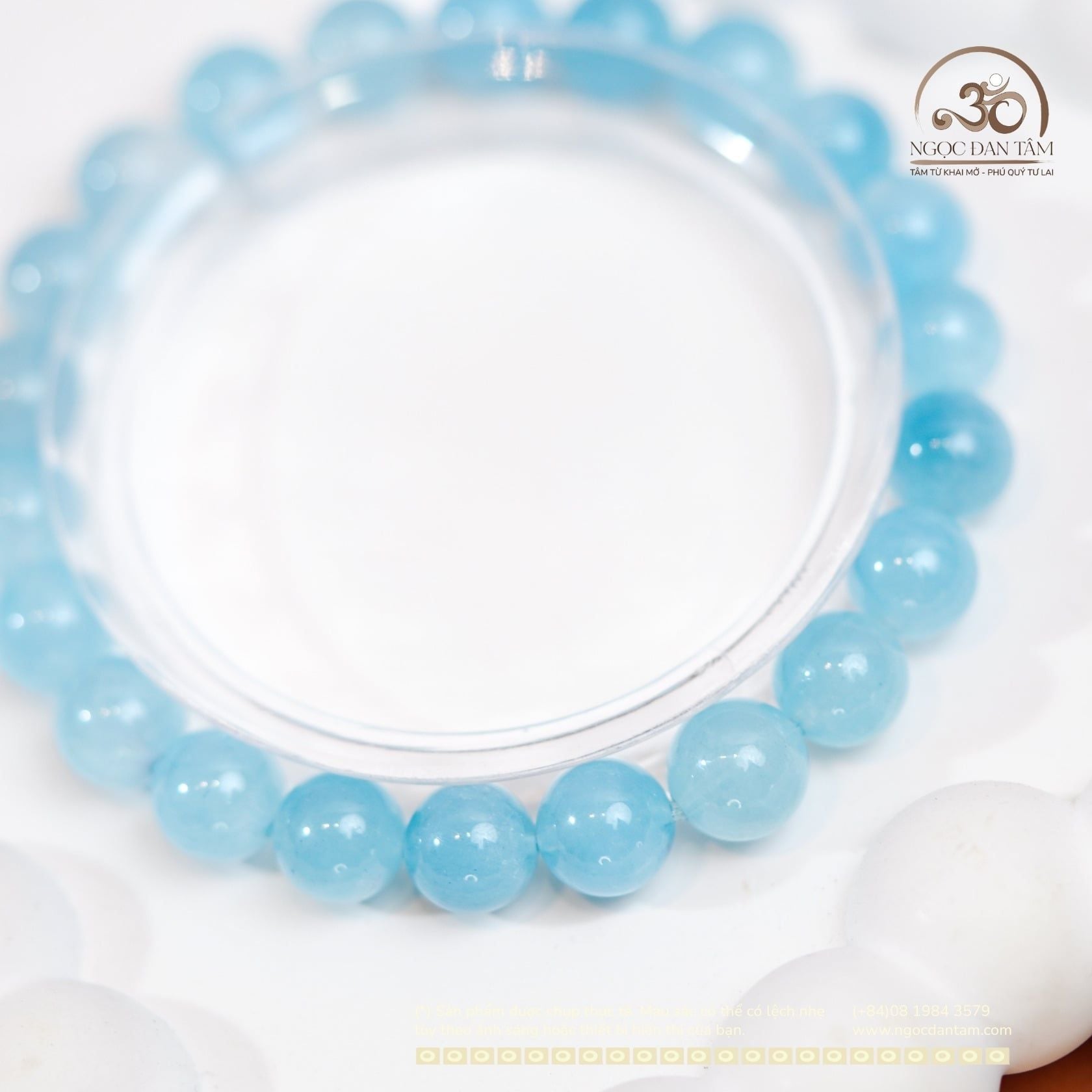  Vòng Tay Aquamarine 8mm 5A 
