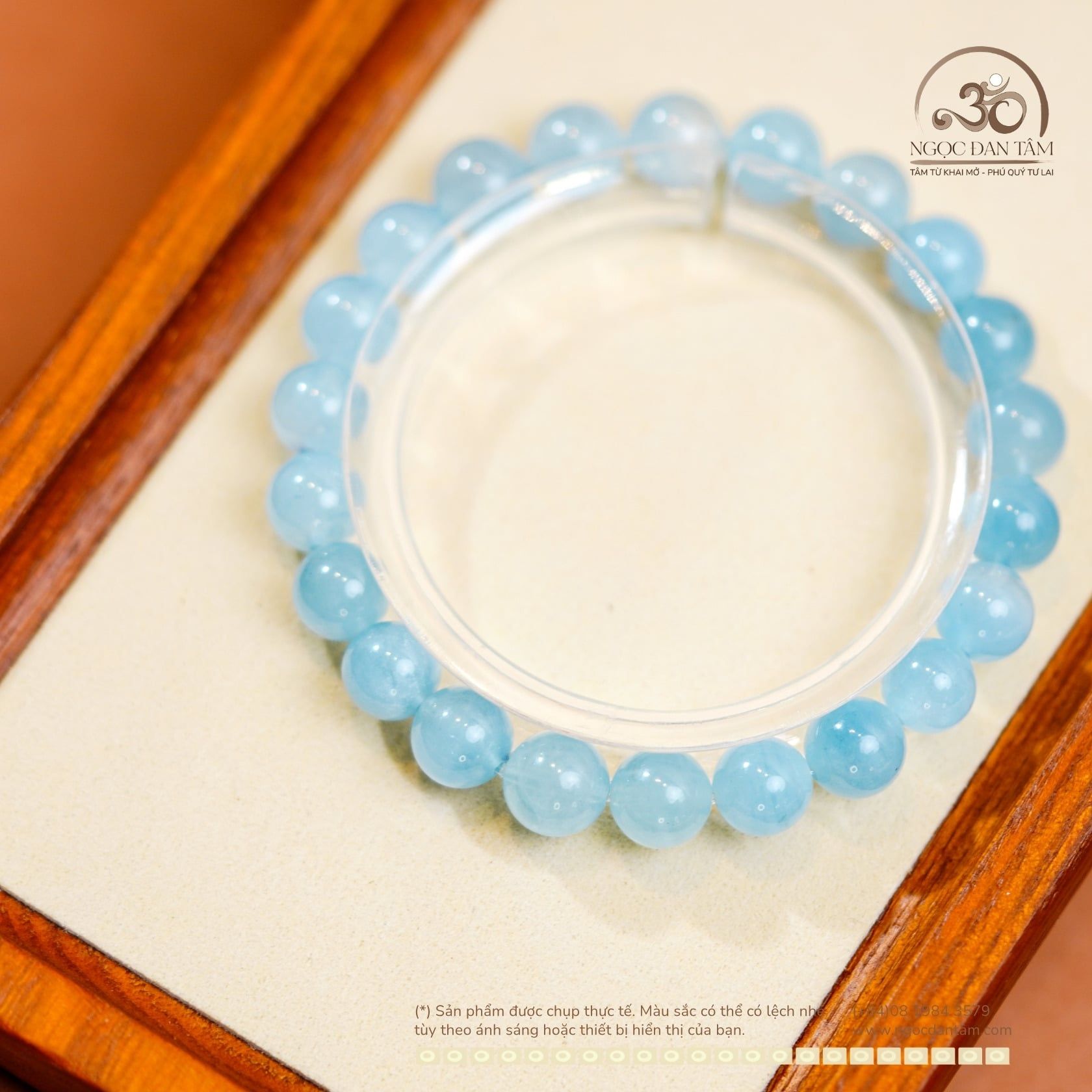  Vòng Tay Aquamarine 8mm 5A 