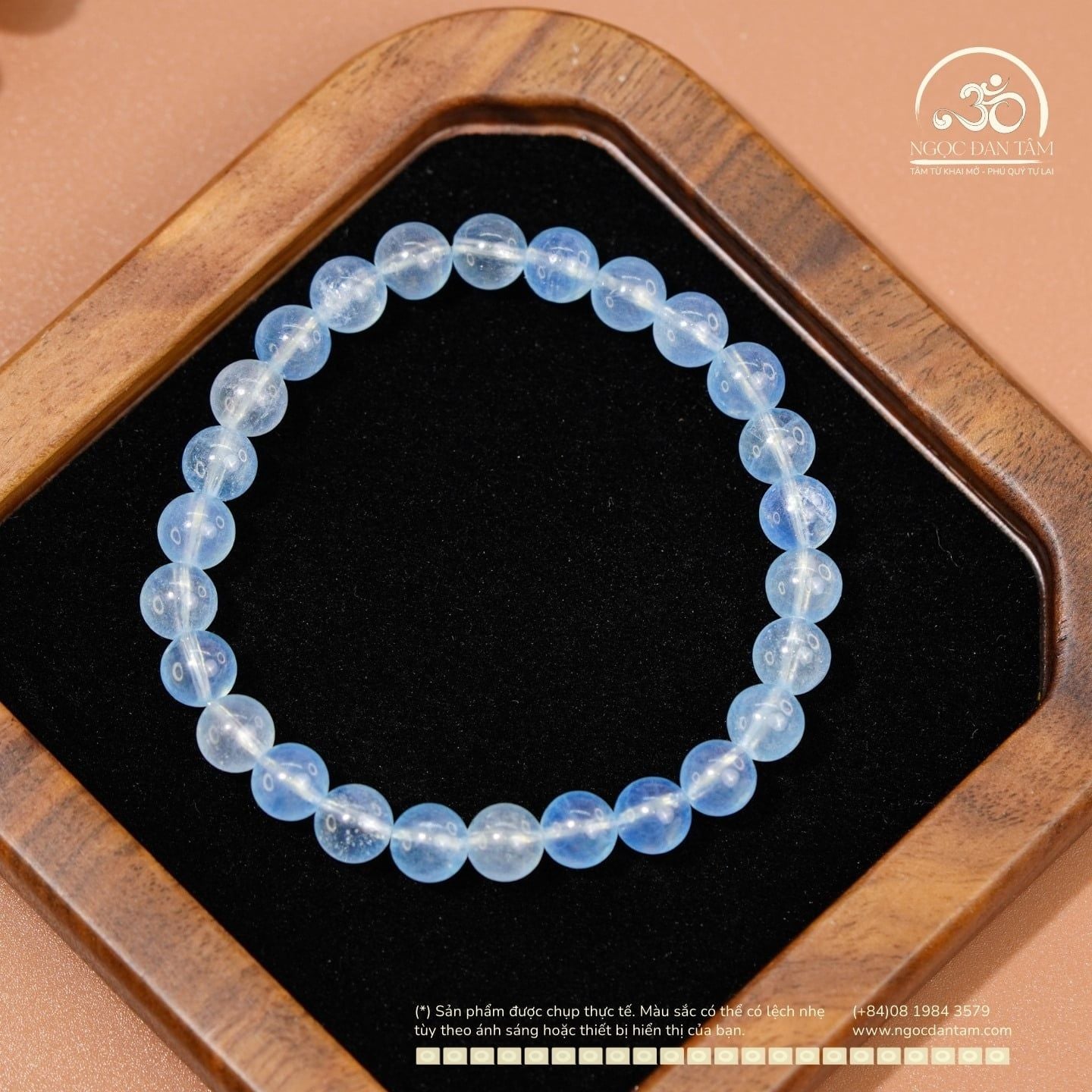  Vòng Tay Aquamarine 6mm 4A 