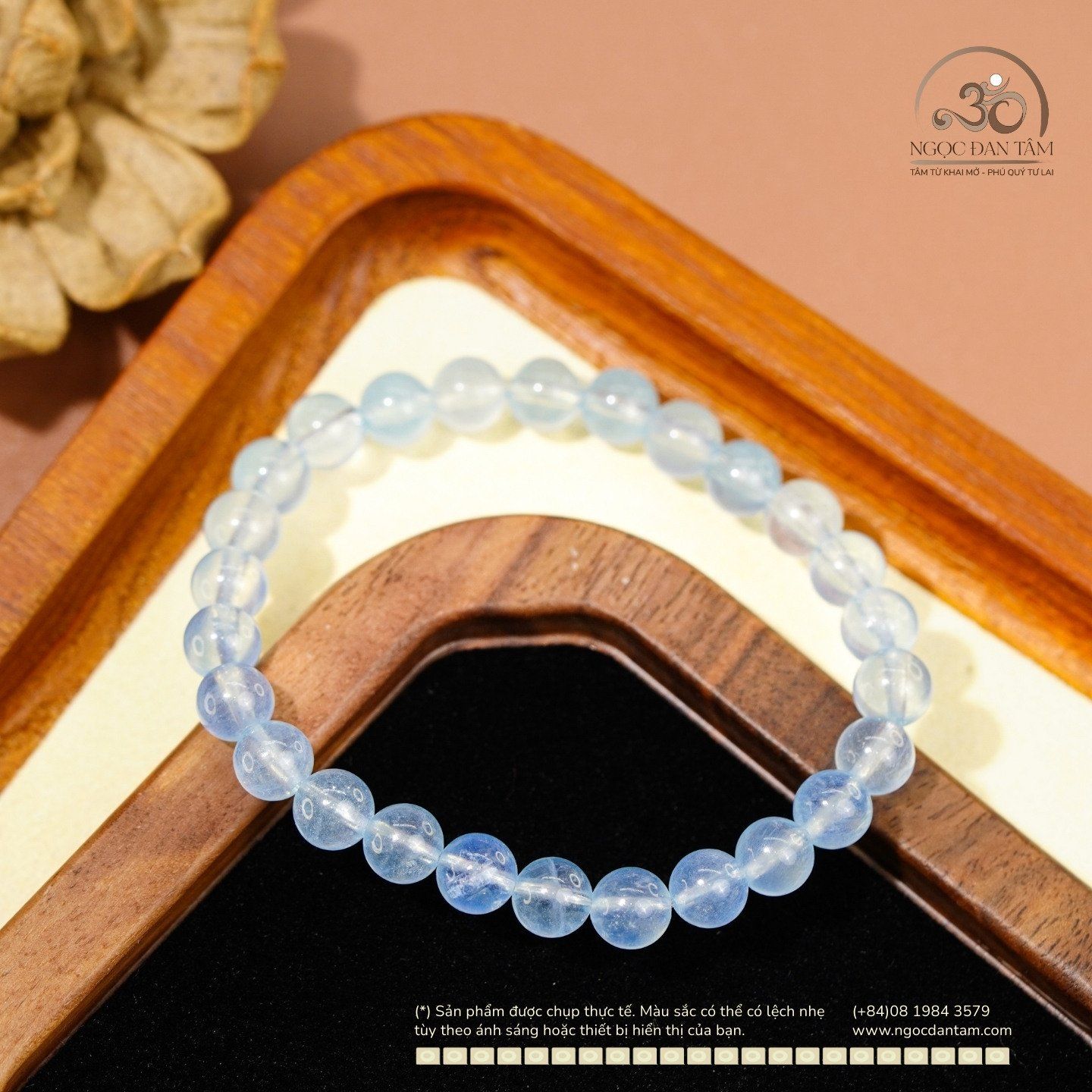  Vòng Tay Aquamarine 6mm 4A 