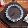  Vòng Tay Đá Aquamarine 6mm 3A Phối Charm Đệm Hoa Cúc 