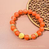 Vòng Tay Carnelian VIP 10mm 5A Phối Charm Lồng Đèn 