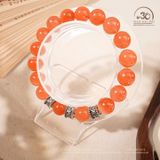  Vòng Tay Carnelian VIP 10mm 5A Phối Charm Bạc 