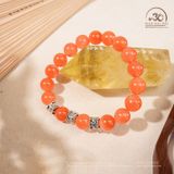  Vòng Tay Carnelian VIP 10mm 5A Phối Charm Bạc 