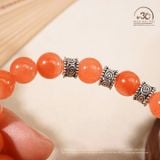 Vòng Tay Carnelian VIP 10mm 5A Phối Charm Bạc 