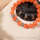  Vòng Tay Carnelian VIP 10mm 5A Phối Charm Bạc 