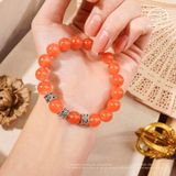  Vòng Tay Carnelian VIP 10mm 5A Phối Charm Bạc 