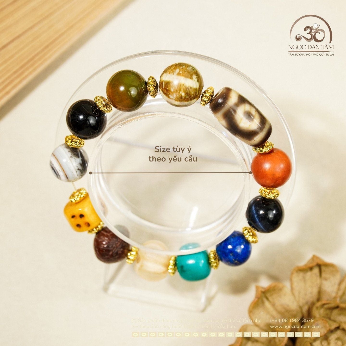  Vòng tay Dzi Phong Thủy Đa Sắc - 2 