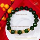  Vòng Tay Diopside 10mm 5A Phối Charm Trống Đính Đá 