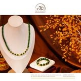  Bộ Trang Sức Đá Diopside Phối Charm Bánh Xe Pháp Luân 