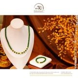  Bộ Trang Sức Đá Diopside Phối Charm Lu Thống Kim Tiền 