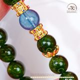  Vòng Tay Diopside 10mm 5A Phối Aquamarine 10mm 8A 