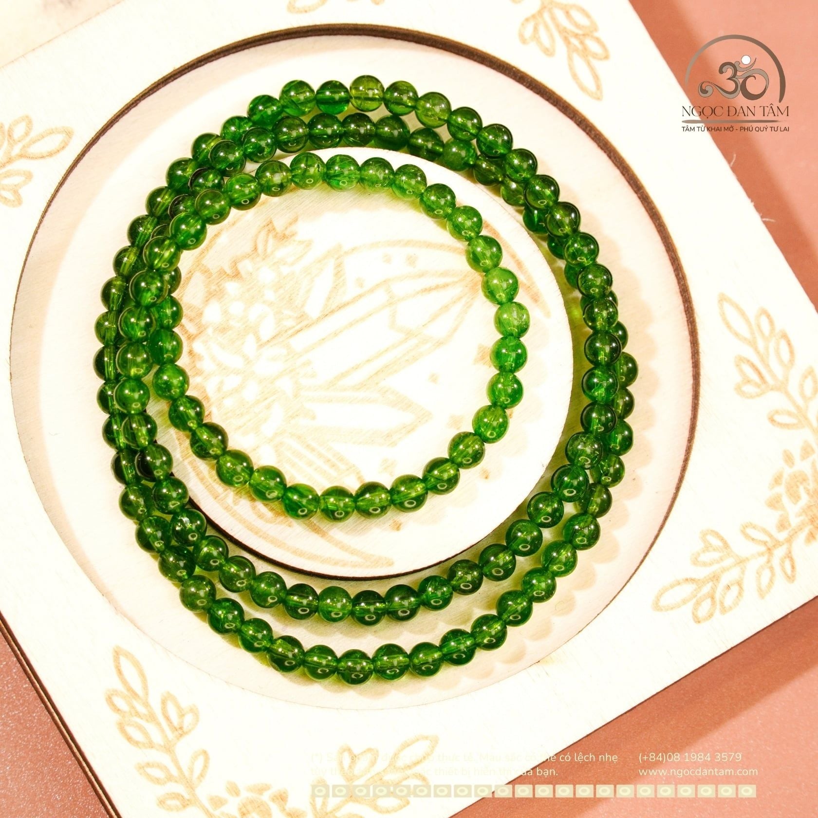  Vòng Tay Đá Diopside 4mm 5A 
