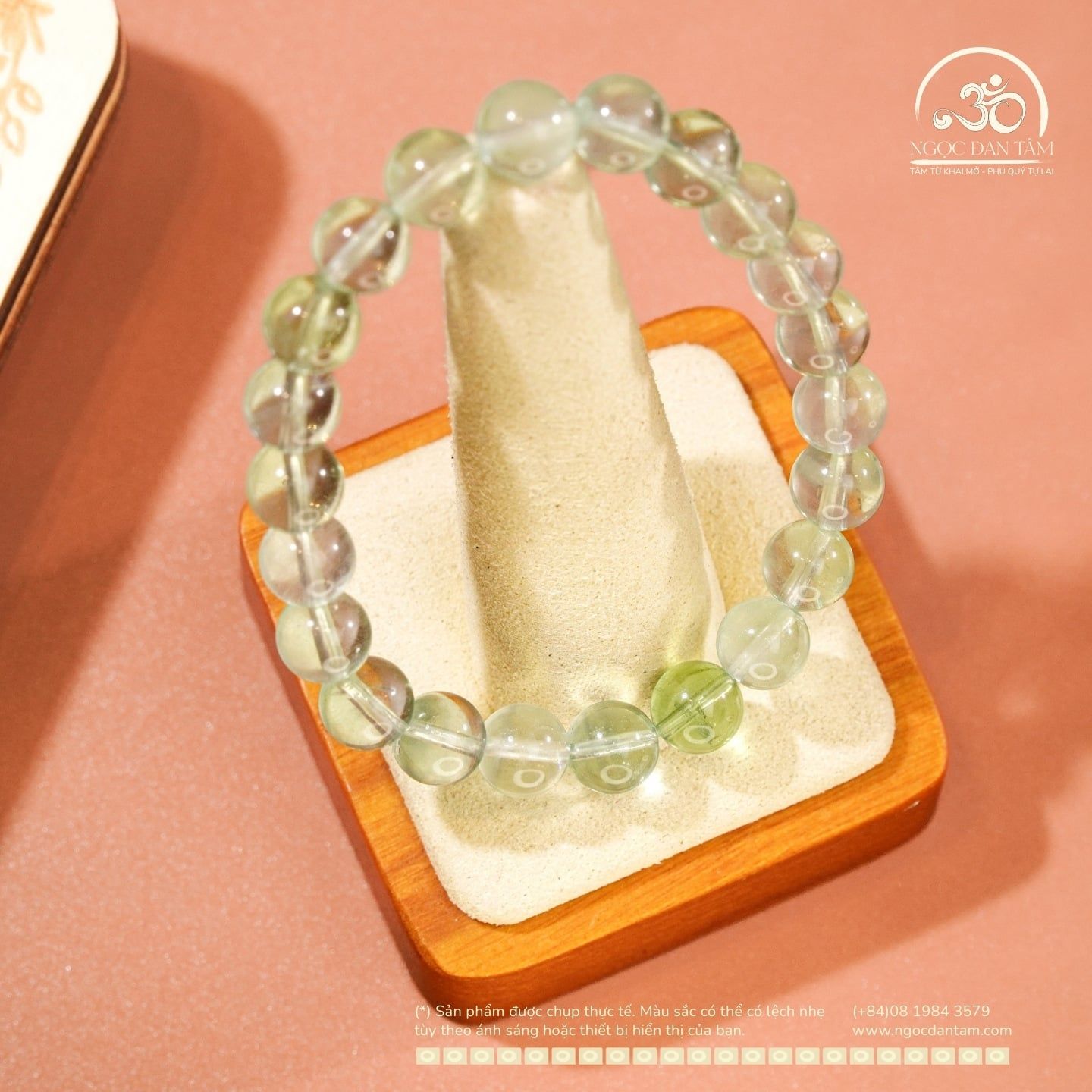  Vòng Tay Đá Fluorite Xanh 8mm 2A 