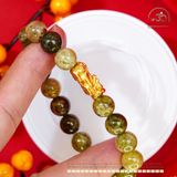  Vòng Tay Garnet Xanh 10mm 3A Phối Charm Tỳ Hưu 