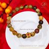  Vòng Tay Garnet Xanh 8mm 3A Phối Charm Vòng Đính Đá 