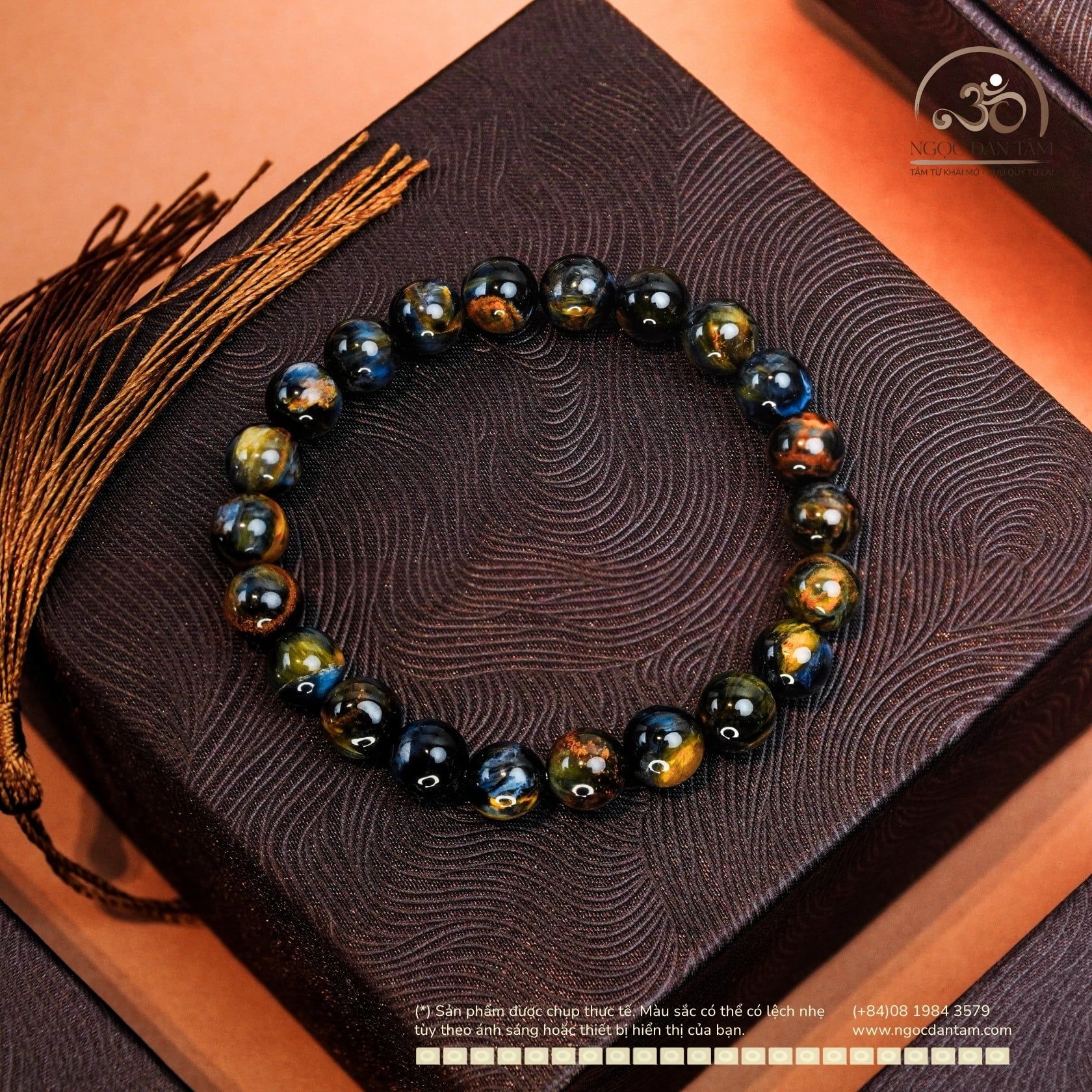  Vòng Tay Đá Giông Bão 8mm 3A 