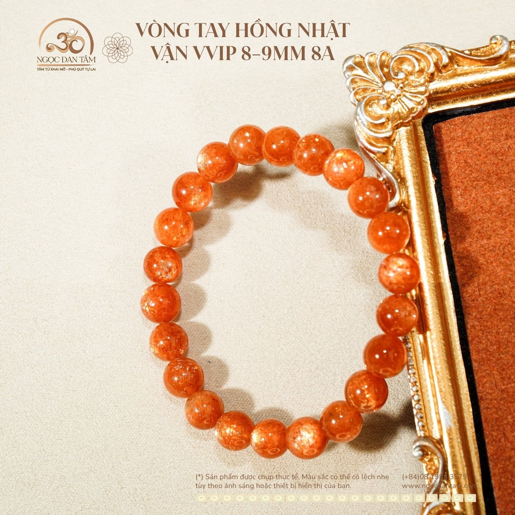  Vòng Tay Hồng Nhật Vận VVIP 8-9mm 8A 