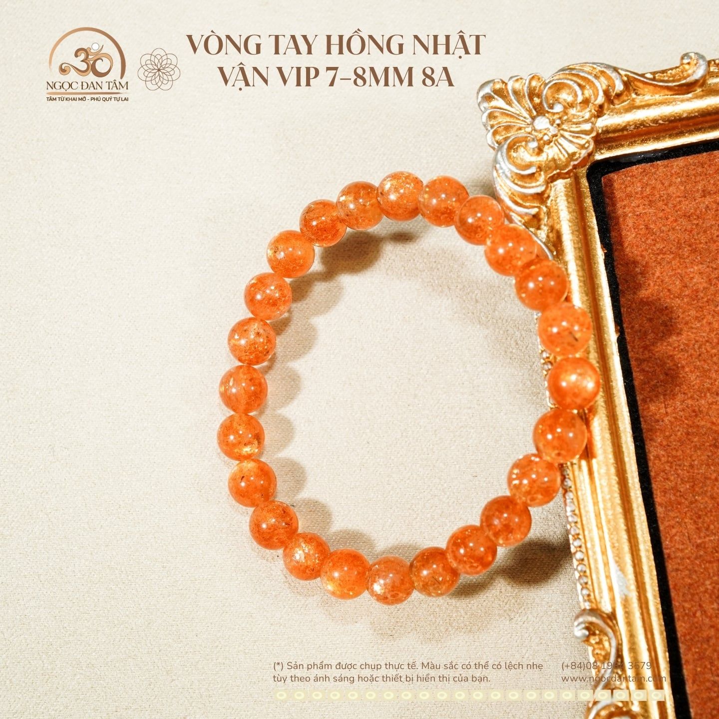  Vòng Tay Hồng Nhật Vận VIP 7-8mm 8A 