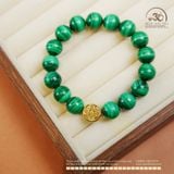  Vòng Tay Khổng Tước 10mm 3A Phối Charm Bánh Xe Pháp Luân 