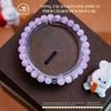  Vòng Tay Đá Kunzite 6mm 3A Phối Charm Đệm Hoa Cúc 