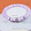  Vòng Tay Đá Kunzite 6mm 3A Phối Charm Đệm Hoa Cúc 