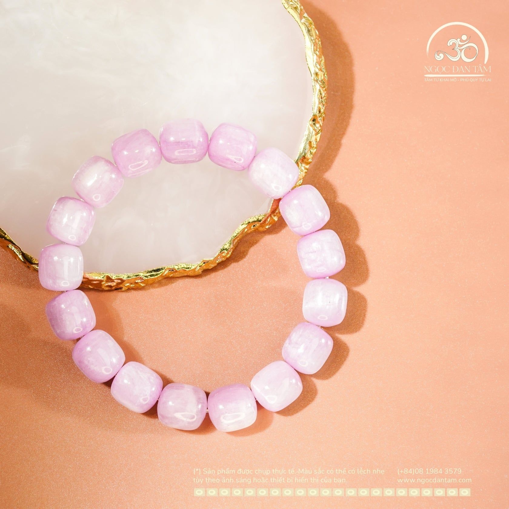  Vòng Tay Kunzite lu thống 10mm 5A 