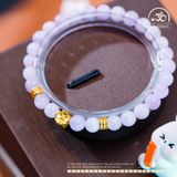  Vòng Tay Đá Kunzite 6mm 3A Phối Charm Hoa Mai 