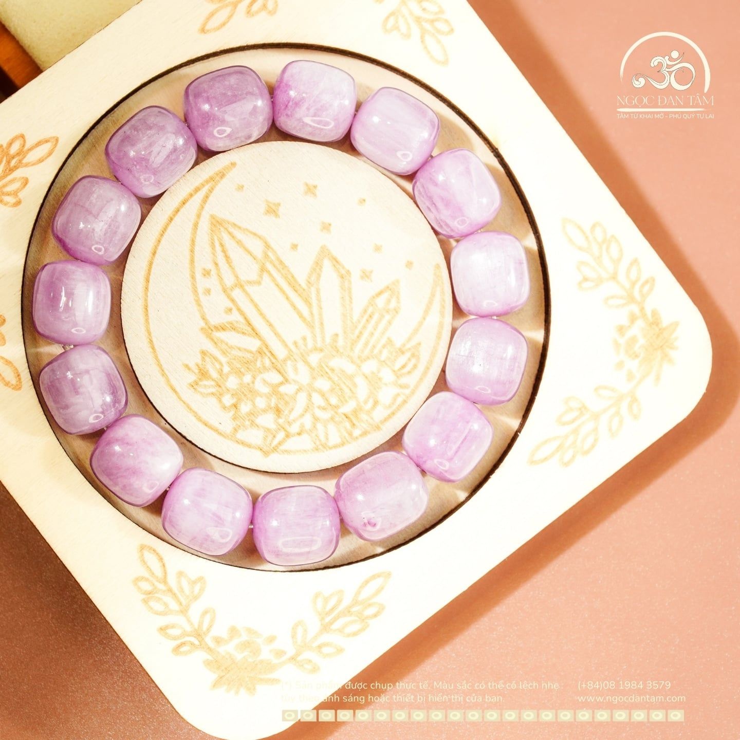  Vòng Tay Kunzite lu thống 11mm 5A 