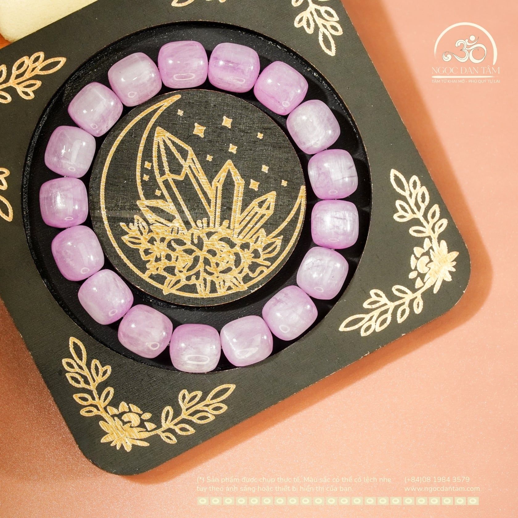  Vòng Tay Kunzite lu thống 10mm 5A 