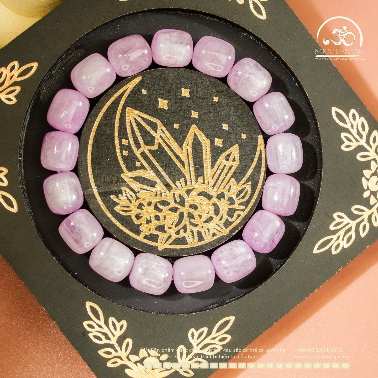  Vòng Tay Kunzite lu thống 9mm 5A 