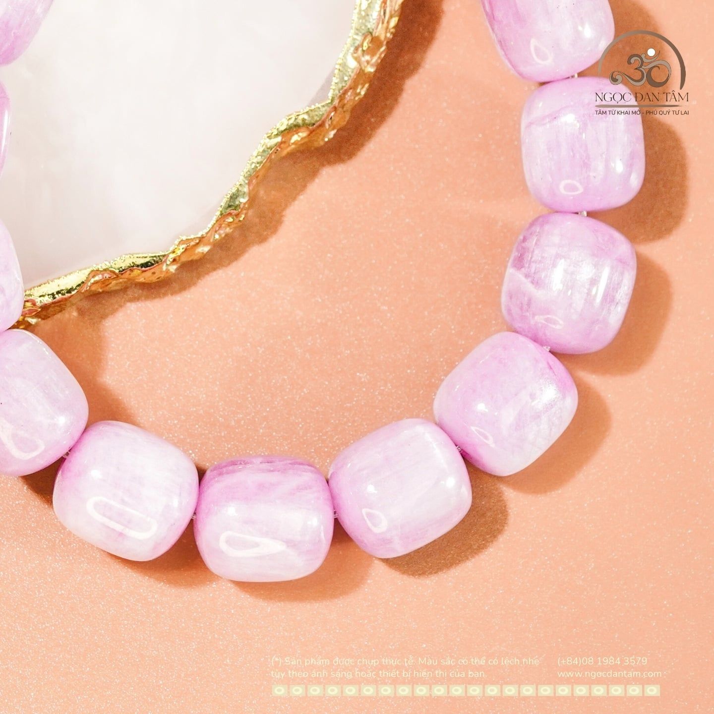  Vòng Tay Kunzite lu thống 11mm 5A 
