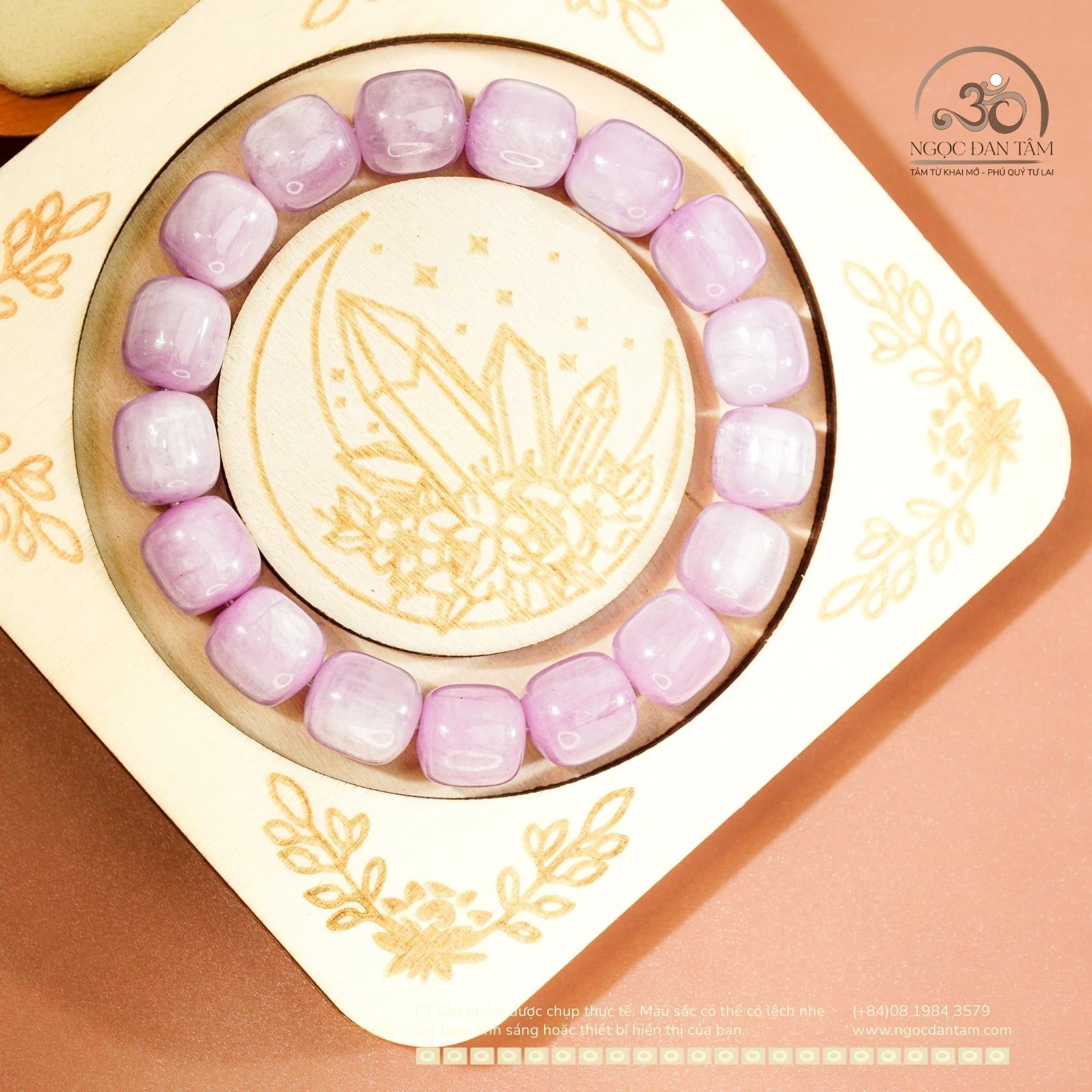  Vòng Tay Kunzite lu thống 10mm 5A 