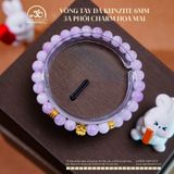  Vòng Tay Đá Kunzite 6mm 3A Phối Charm Hoa Mai 