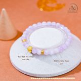  Vòng Tay Đá Kunzite 6mm 3A Phối Charm Hoa Mai 