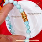  Vòng Tay Larima 9mm 5A Phối Charm Tam Thánh Pháp Luân 