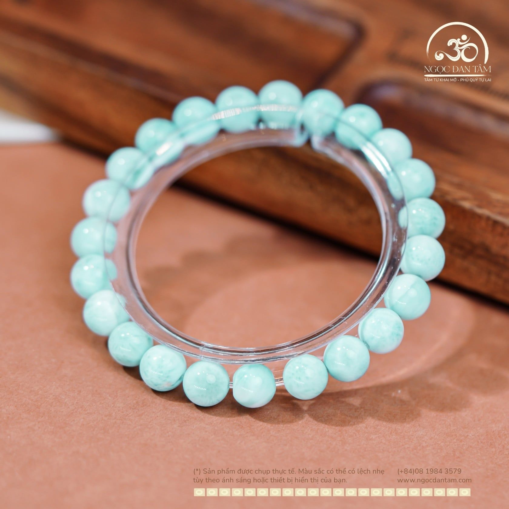  Vòng Tay Đá Larimar 8mm 5A 