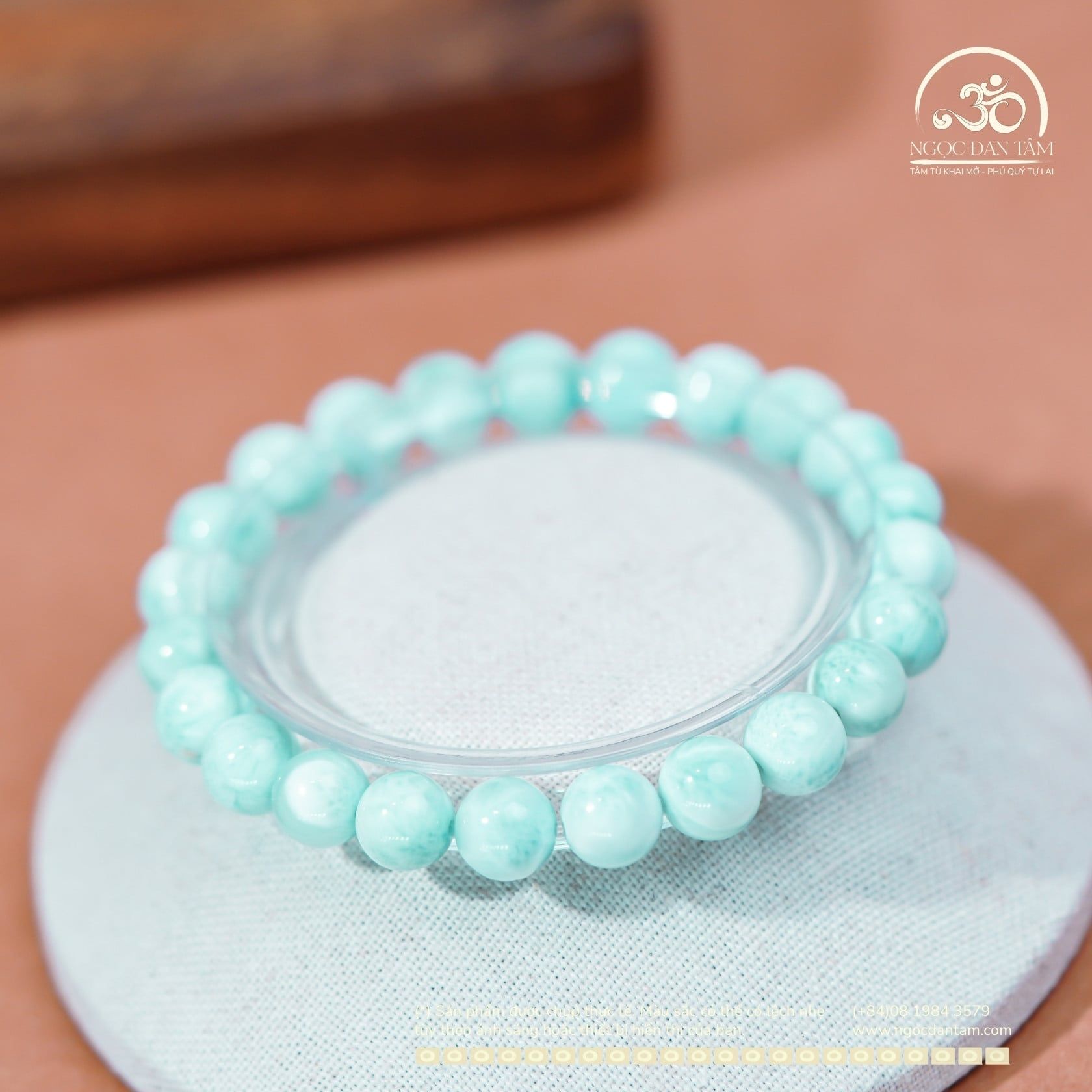  Vòng Tay Đá Larimar 8mm 5A 
