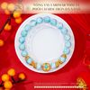  Vòng Tay Larimar 9mm 5A Phối Charm Tròn Đá Xanh 