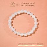  Vòng Tay Đá Mã Não Trắng 8mm 